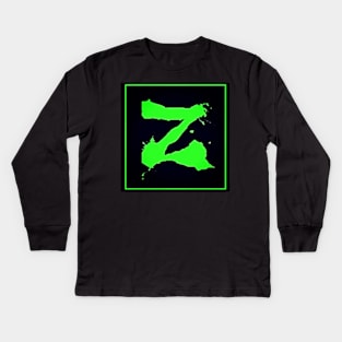Z is for Zombie Kids Long Sleeve T-Shirt